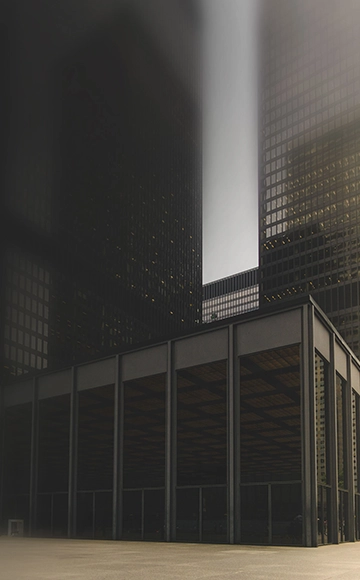 Tall building with a glass facade