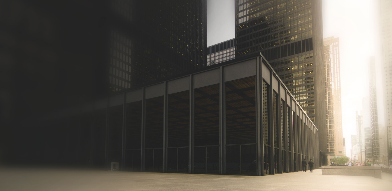 Tall building with a glass facade